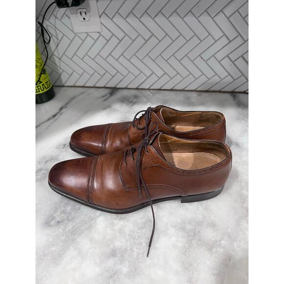 Magnanni 12339 Men’s Brown Leather Cap Toe Oxford Dress Shoes 11.5 D main image 4